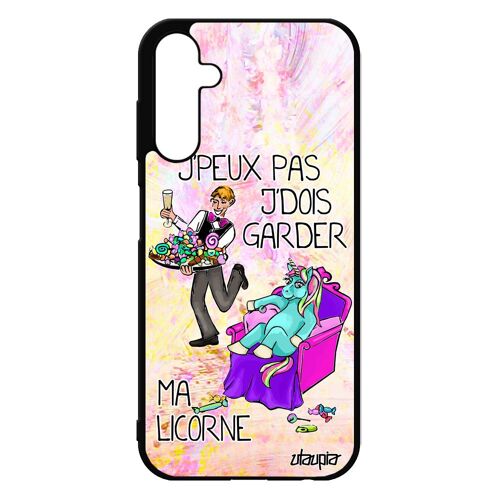 Coque Silicone Samsung Galaxy A25 5g J'peux Pas J'dois Garder Ma Licorne Fille Sm-A256b Violet Cartoon Housse Telephone Pas Cher Alu