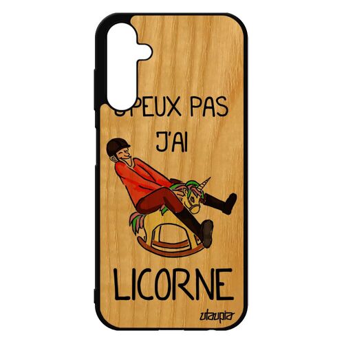 Coque Bois Naturel J'peux Pas J'ai Licorne Pour Samsung A25 5g Silicone Comique 4g Drole Cheval Portable Bd Sm-A256b Humour Galaxy