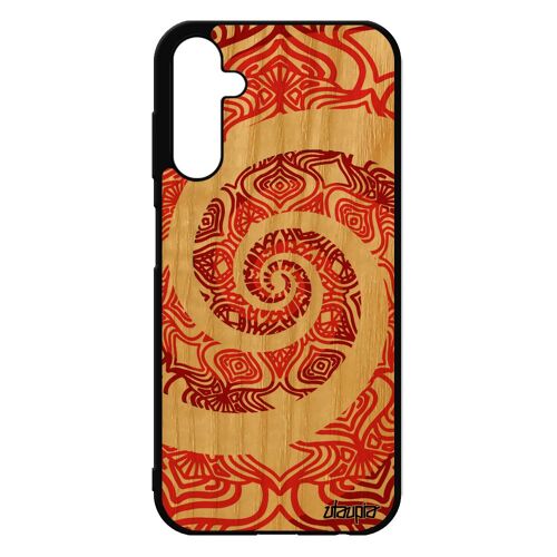 Coque Silicone Mandala Samsung A25 5g Bois Tibetain Indien Rosace Rouge Housse Unique Portable Effet 3d Zen Couleur Imprimé Galaxy