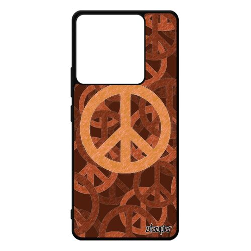 Coque Pour Xiaomi Redmi Note 13 Pro 5g Silicone Peace And Love Marron Espoir Image Dessin Harmonie Rasta & Noir Unique Mobile Housse