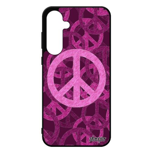 Coque Silicone Pour Galaxy A55 5g Peace And Love Cover Reggae Image Yoga Tpu Femme Dessin Telephone Rasta Ragga Tattoo Etui Samsung