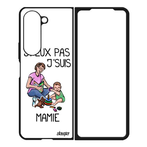 Coque En Silicone Pour Z Fold 5 J'peux Pas J'suis Mamie Jpeux Blanc Texte Mamy De Protection Je Humour Original Drole Samsung Galaxy