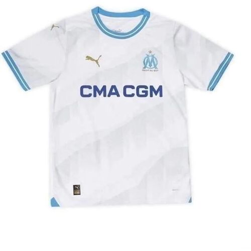 Maillot De Football - Puma - Réplica Domicile Om - Homme - Blanc - Manches Courtes - Respirant