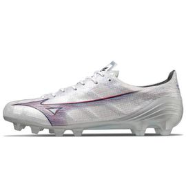 Chaussures De Football - Mizuno - Alpha Japan Md - Argent, Blanc - Moulés - Respirantes - Pour Homme