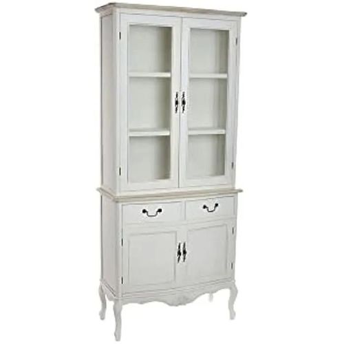 Vitrine - Dkd Home Decor - Blanc - Bois Massif - 200 Cm - Multicolore
