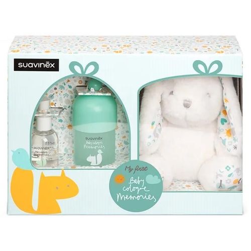 Eau De Cologne - Suavinex - Pack Peluche Memories Liberty - 100ml + 50ml - Parfum Floral - Coffret Cadeau 