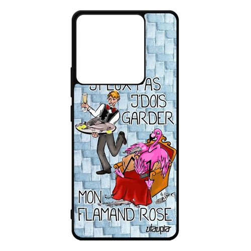 Coque Silicone Pour Redmi Note 13 Pro 5g J'peux Pas J'dois Garder Mon Flamand Rose Animaux Cartoon Humour Smartphone Housse Xiaomi