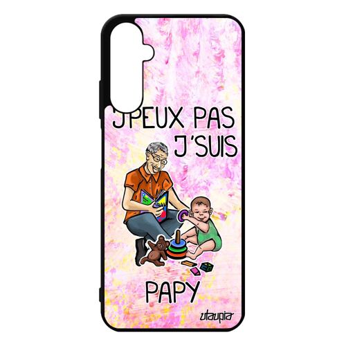 Coque Silicone Jpeux Pas J'suis Papy Samsung A05s Papi Violet Humour Dessin Comique Texte Etui Drole Unique 4g Enfant Je De Galaxy
