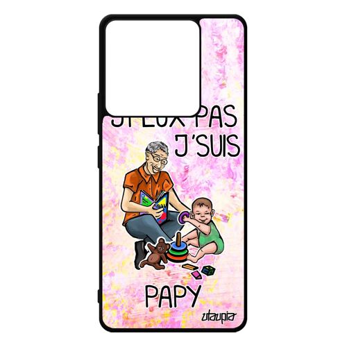 Coque Redmi Note 13 Pro 5g Silicone Jpeux Pas J'suis Papy Case Dessin Comique Enfant Drole Bumper Violet Humour Texte Papi De Xiaomi