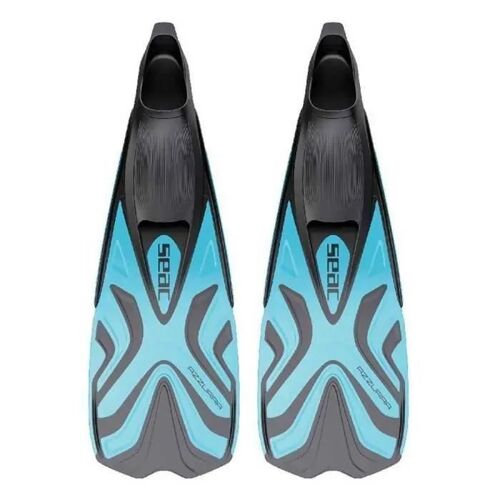 Palmes De Snorkeling - Seac - Azzurra - Chausson En Caoutchouc Souple - Mixte - Couleur Bleu Clair