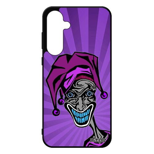Coque Joker A55 5g En Silicone De Protection Clown Bande Dessinée Telephone Cover Horreur Mobile Violet Motif Noir Samsung Galaxy