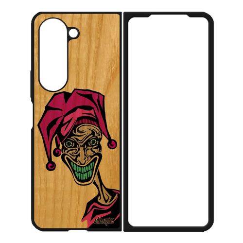 Coque En Bois Joker Pour Z Fold 5 Silicone Clown Dessin Etui Tpu Smartphone Horreur Humour Rose Motif Unique Drole De Samsung Galaxy