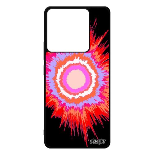 Coque Redmi Note 13 Pro 5g Silicone Explosion Univers Design Soleil Metal Galaxie Antichoc Jolie Motif Rouge Noir Effet Fond Xiaomi