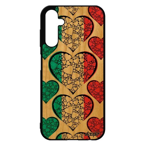 Coque Silicone Pour Samsung A25 5g En Bois Drapeau Luxembourg Luxembourgois Pas Cher I Love Telephone Foot De Protection Euro Galaxy