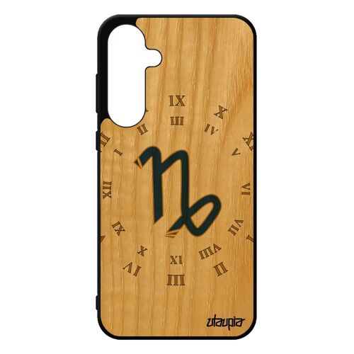 Coque Silicone Galaxy A55 5g Bois Signe Capricorne Mobile Planete Case Du Zodiaque Horloge Bumper Univers Galaxie Portable Samsung