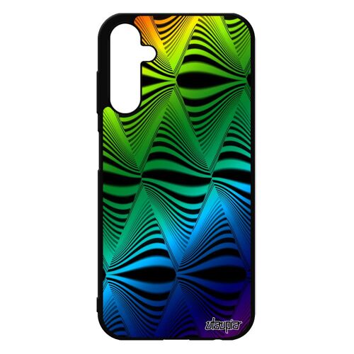 Coque A25 5g Silicone Illusion D'optique Mobile Gay Pride Losange Mirage Vert Vague Effet Multicolore Portable Dessin Samsung Galaxy