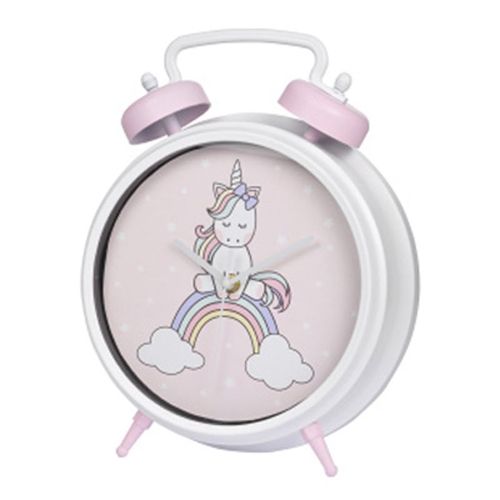 Horloge à Poser Vintage Enfant "Licorne" 24cm Blanc