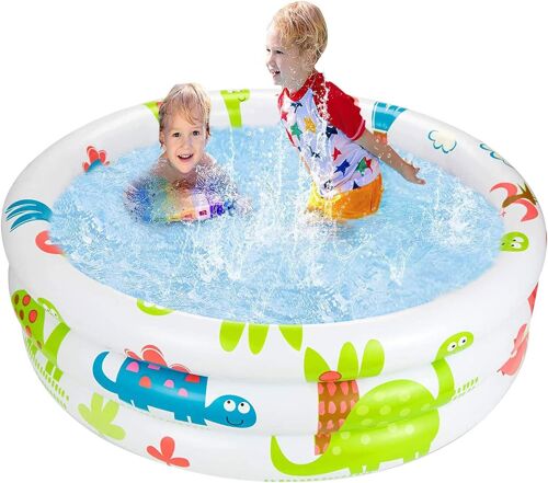 Piscine Gonflable Ronde,90x28cm Pataugeoire Gonflable,Piscine Pataugeoire,Pataugeoire Ronde,Piscine Gonflable Enfant,Piscine d'eau pour Enfants Intérieur et Extérieur pour Famille Jardin D'été