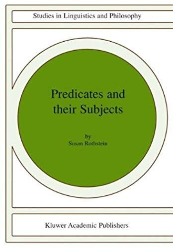Predicates And Their Subjects
