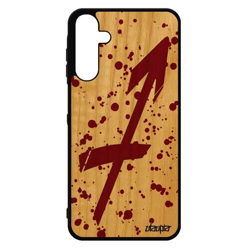 Coque Signe Du Zodiaque Sagittaire Rigide A15 4g 5g En Bois Silicone Sidérale Univers Horoscope Calligraphie Housse Samsung Galaxy