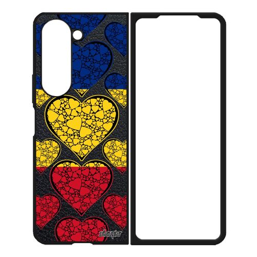 Coque Samsung Z Fold 5 Silicone Drapeau Roumanie Roumain Coupe Du Monde Jeux Olympiques Foot Jo Coeur Smartphone Basket Euro Galaxy