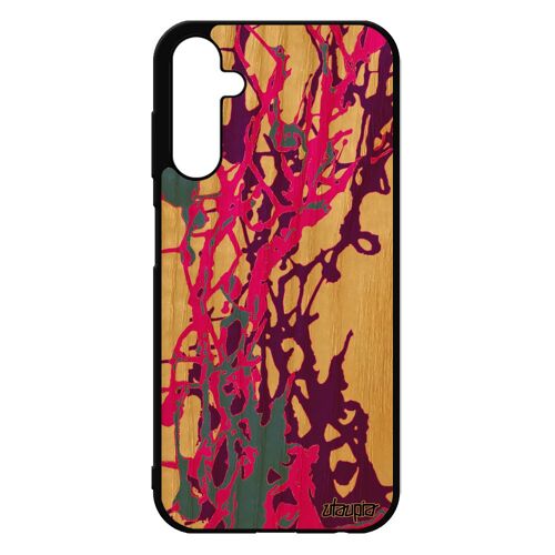 Coque Silicone Peinture Moderne Samsung A25 5g En Bois Tpu Noir Effet Abstrait 4g Motif Contemporain Case Design Fond Dessin Galaxy