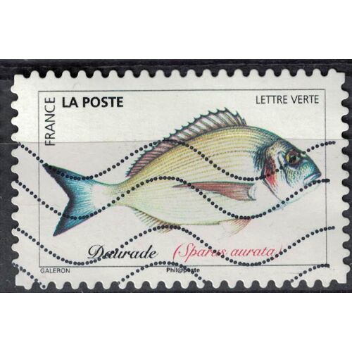 France 2019 Oblitéré Used Poissons De Mer Daurade Sparus Aurata