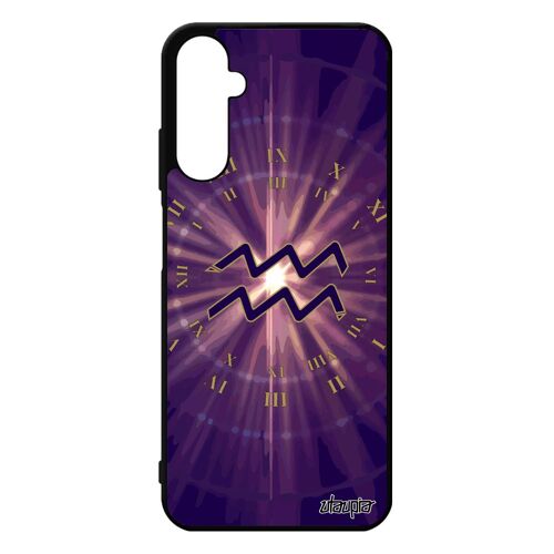 Coque Pour A05s Silicone Signe Verseau Soleil Etoiles Horoscope Portable Solide Violet Mobile Telephone Femme Galaxie Samsung Galaxy