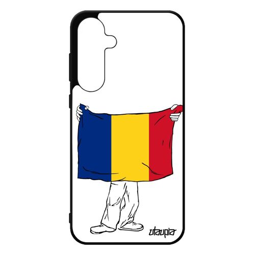 Coque Silicone Telephone A55 5g Drapeau Roumanie Roumain Jo Coupe Du Monde Foot Basket Personnalisé Coupe D'europe De Samsung Galaxy