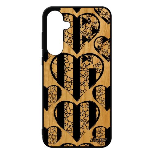 Coque Bois Naturel Samsung Galaxy A55 5g Silicone Drapeau Bretagne Breton Gwenn Ha Du Foot Coeur Portable Basket Cover De Protection