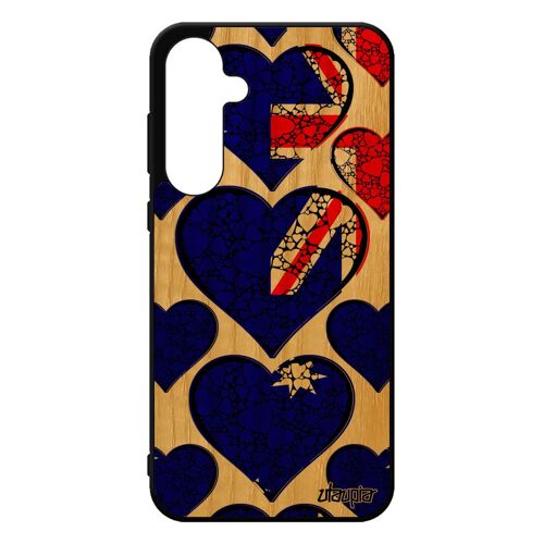 Coque Silicone A55 5g Bois Drapeau Australie Australien Jo Cover Foot Frêne Sm-A556e/Ds Jeux Olympiques Football Noir Samsung Galaxy