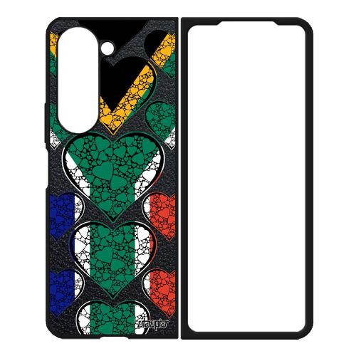 Coque Antichoc Telephone Samsung Galaxy Z Fold 5 Silicone Drapeau Afrique Du Sud Africain Football Coupe D'afrique Basket Foot Rugby