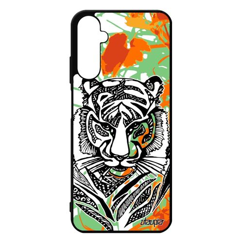 Coque Pour Samsung A05s Silicone Tigre Animaux Dessin Tasmanie Solide Case Blanc Housse Ethnique Nature Feuilles Orange Fleur Galaxy