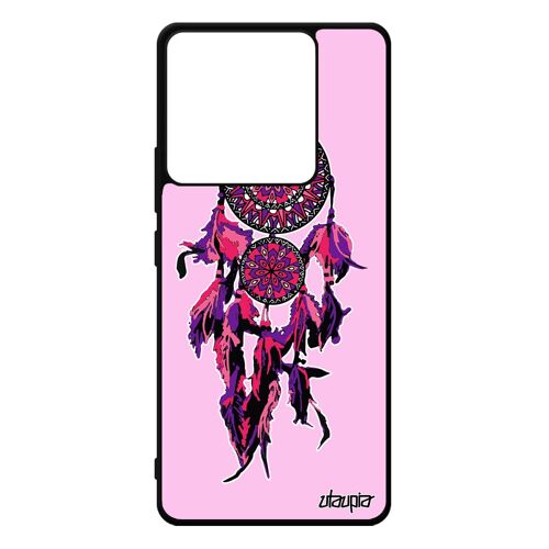 Coque Attrape Reve Pour Xiaomi Redmi Note 13 Pro 5g Silicone Plume Rose Cadeau Fete Des Meres Capteur De Azteque Tattoo Mandala Maya