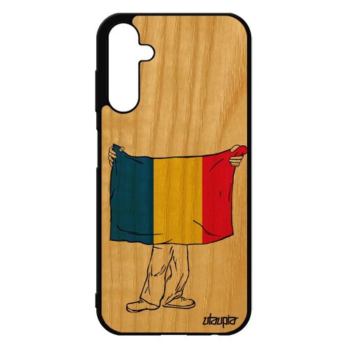 Coque Silicone Drapeau Roumanie Roumain Galaxy A25 5g Bois Coupe D'europe Foot Coupe Du Monde Euro Portable Unique Housse De Samsung