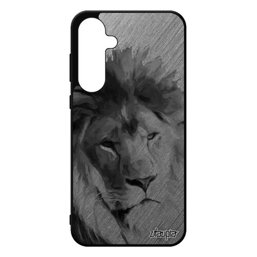 Coque En Silicone A55 5g Lion Noir Portable Roi 4g Fauve Nature Dessin Gris Felin Lionne Alu Design Caoutchouc Animal Samsung Galaxy