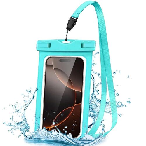 Pochette Étanche pour Redmi A5 A3 A2 14C 13C 12C Xiaomi 15 Ultra 14 14T 13 12, Protection IPX8 Toucher Sensible - Turquoise - E.F.Connection