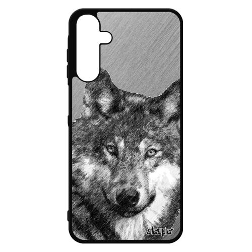 Coque Samsung A15 4g 5g Silicone Loup Effet Bumper Lupus Mobile Housse Animaux Gris Design Dessin Animal Etui Alpha Predateur Galaxy