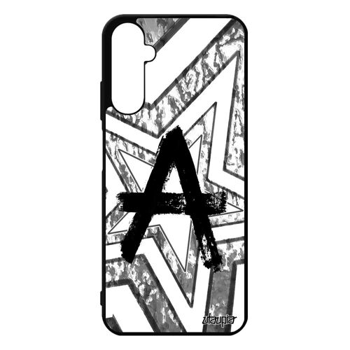 Coque Silicone Telephone Pour Galaxy A05s Anarchie Homme Blanc Rock Punk Etoile Peinture Case Rebel Philosophie Antichoc De Samsung