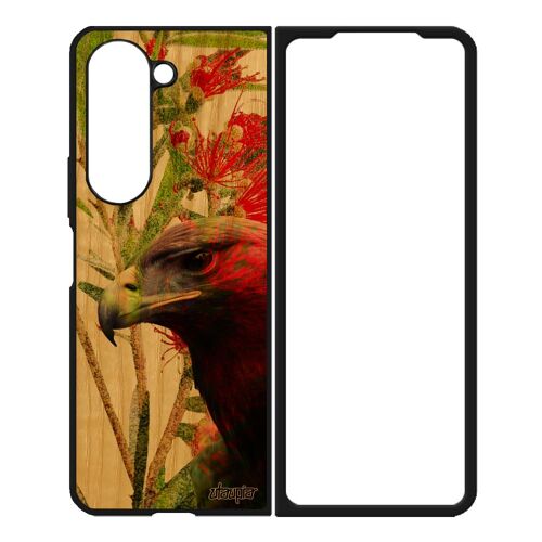Coque En Bois De Protection Z Fold 5 Silicone Aigle Design Rapace Frêne Peinture Royal Tpu Pas Cher Fleurs Noir Vert Samsung Galaxy