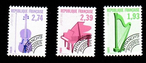 Timbres Préoblitérés Instruments De Musique 1990