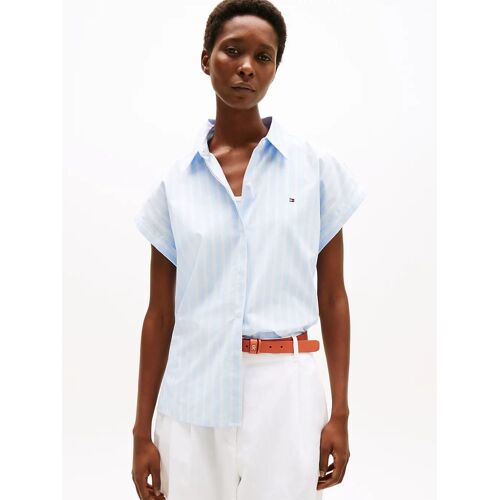 Chemise À Manches Courtes En Popeline Poplin Sleeveless Relaxed Shirt/Monochrome Stripe/ Sweet Blue - 38