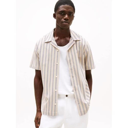 Chemise Coupe Standard Rayée Manches Courtes Knitted Stripe Ss Rf Shirt/Sandalwood / Stripe - Xxxl