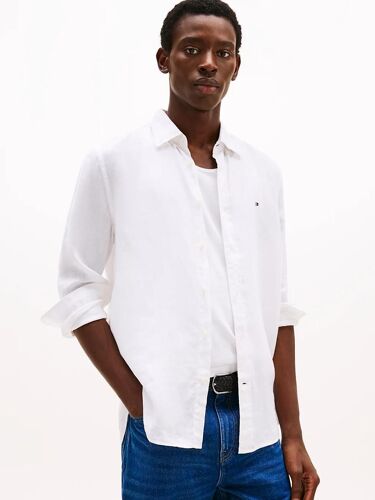 Chemise Coupe Standard En Pur Lin Pigment Dyed Li Solid Rf Shirt/Optic White - M