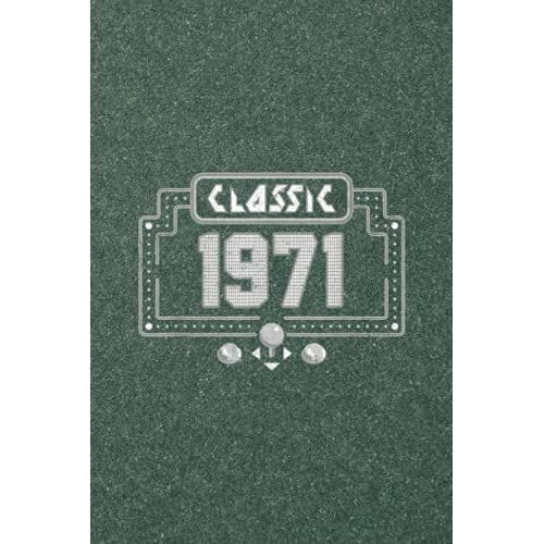 Flight Information Log Book Gift For 50 Year Old Classic Video Game 1971 50th Birthday