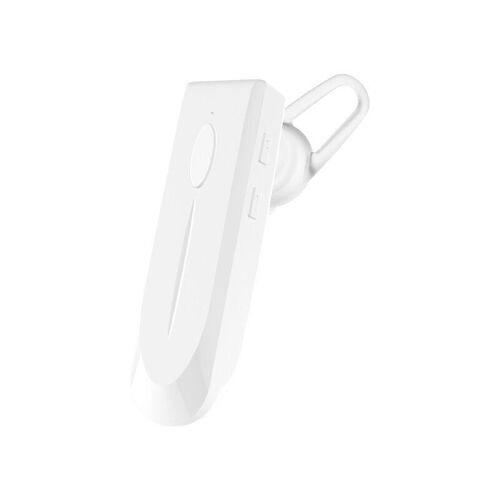 Crochet d'oreille Bluetooth 5.0 écouteur HiFi Basse Stéréo Casque d'affaires sans fil Longue durée de veille Casque unique, Blanc
