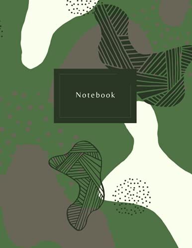 Notebook: Modern Abstract Notebook (Green)