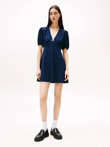 Robe Courte En Crêpe Tjw Ss Crepe Mini Dress/Dark Blue - S