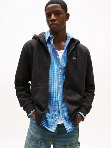 Sweat À Capuche Zippé En Molleton Brossé Tjm Reg S Flag Zip Thru/Black - Xxl