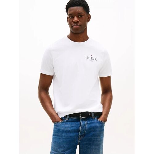 T-Shirt À Col Ras-Du-Cou Et Logo Hilfiger Stack Tee/White - Xxl